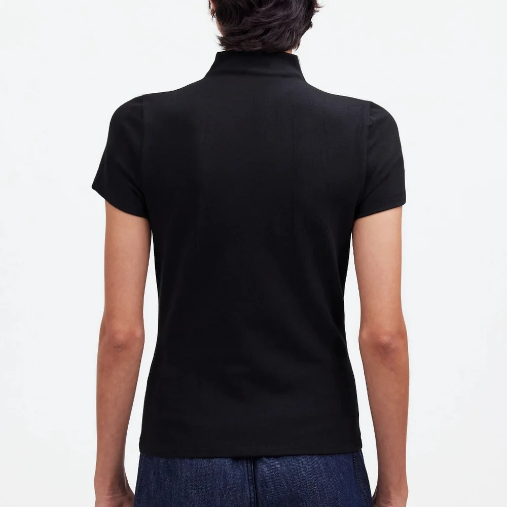Madewell Short-Sleeve Mockneck Tee - Picture 4 of 4